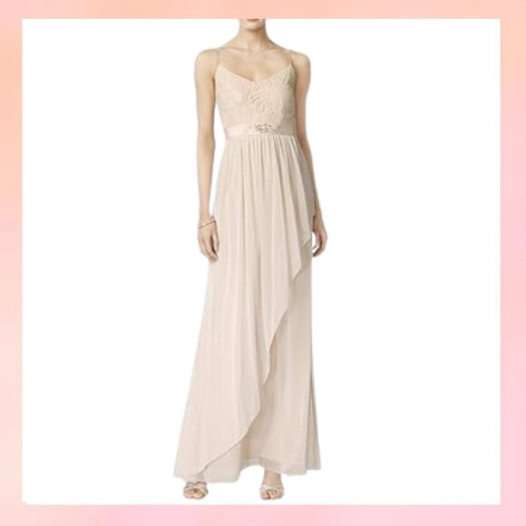 Adrianna Papell Dresses & Skirts - Adrianna Papell Blush Lace Bodice Gown – Size 8 (US)